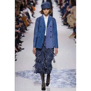 RUNWAY $3K Christian Dior 2018 Denim Jacket Size: M | US6, FR38 blue